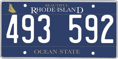 RI license plate 493592