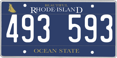 RI license plate 493593