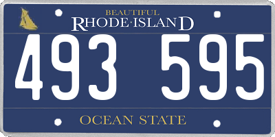 RI license plate 493595