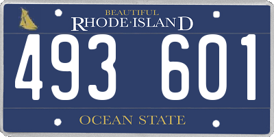 RI license plate 493601