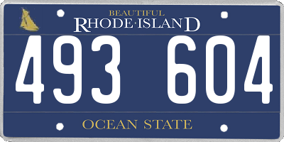 RI license plate 493604