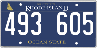 RI license plate 493605