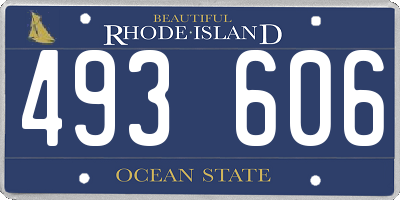 RI license plate 493606