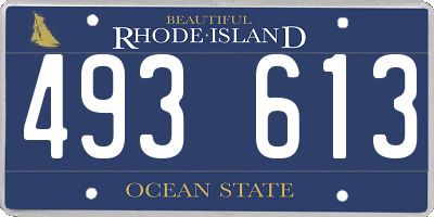 RI license plate 493613