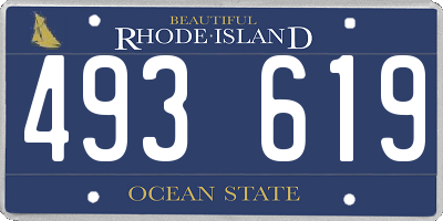 RI license plate 493619