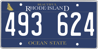 RI license plate 493624