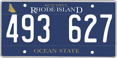 RI license plate 493627