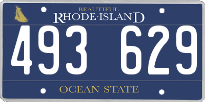 RI license plate 493629