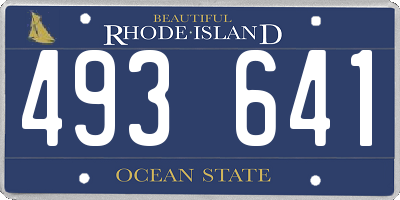 RI license plate 493641