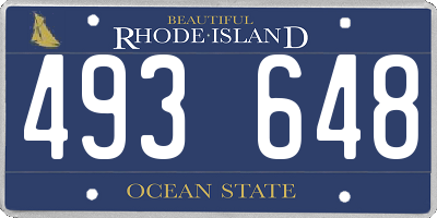 RI license plate 493648