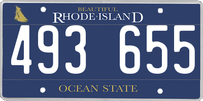 RI license plate 493655