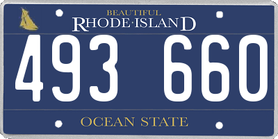 RI license plate 493660