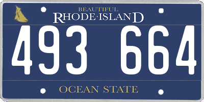 RI license plate 493664