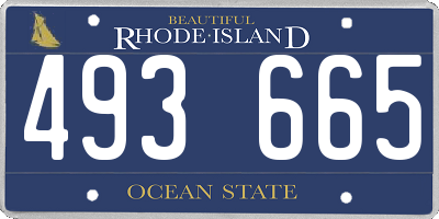 RI license plate 493665