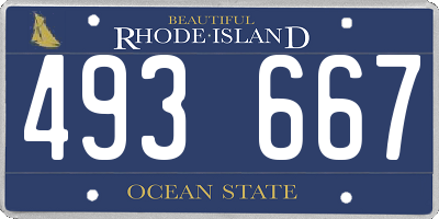 RI license plate 493667