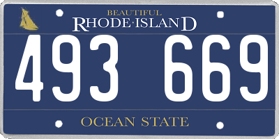 RI license plate 493669