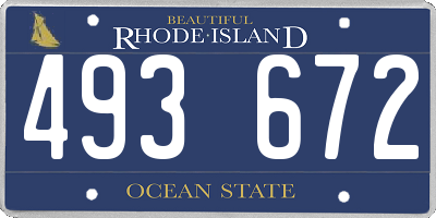 RI license plate 493672