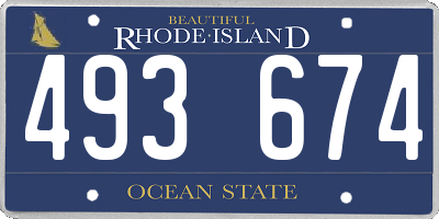 RI license plate 493674