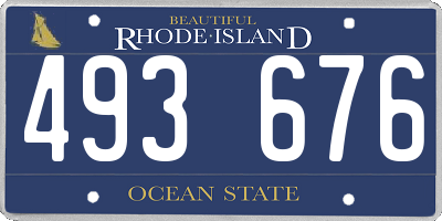RI license plate 493676