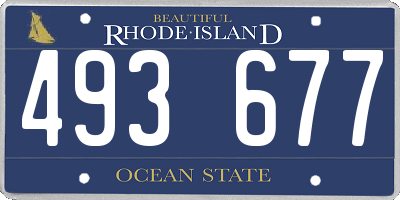 RI license plate 493677
