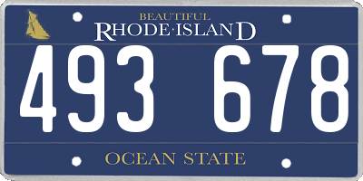 RI license plate 493678