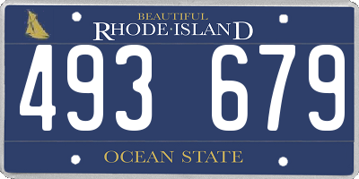 RI license plate 493679