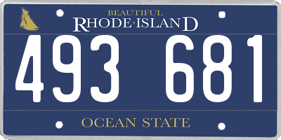 RI license plate 493681