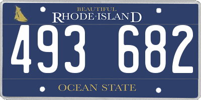 RI license plate 493682