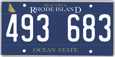 RI license plate 493683