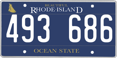 RI license plate 493686