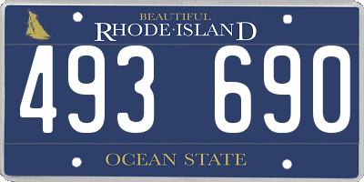 RI license plate 493690