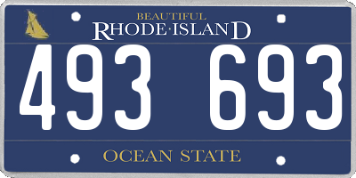 RI license plate 493693