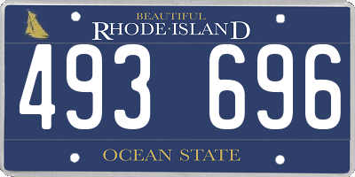 RI license plate 493696