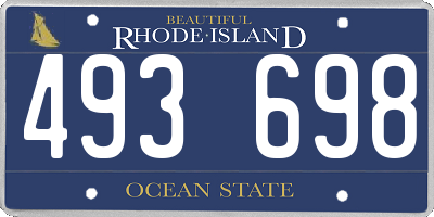 RI license plate 493698