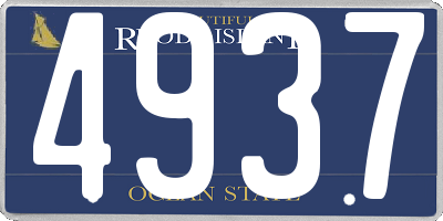 RI license plate 4937