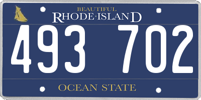 RI license plate 493702