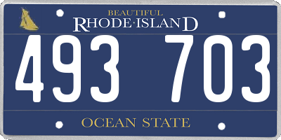 RI license plate 493703