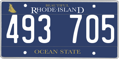 RI license plate 493705