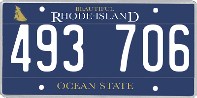 RI license plate 493706