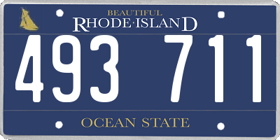 RI license plate 493711
