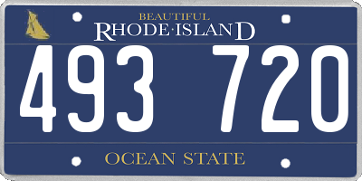 RI license plate 493720