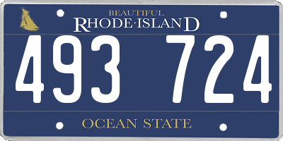 RI license plate 493724
