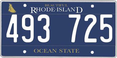 RI license plate 493725