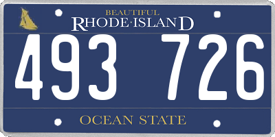 RI license plate 493726