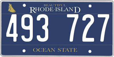 RI license plate 493727