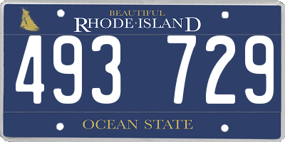 RI license plate 493729