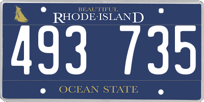 RI license plate 493735
