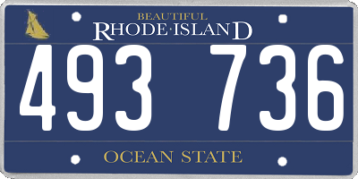 RI license plate 493736