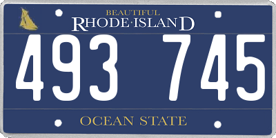 RI license plate 493745