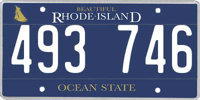RI license plate 493746